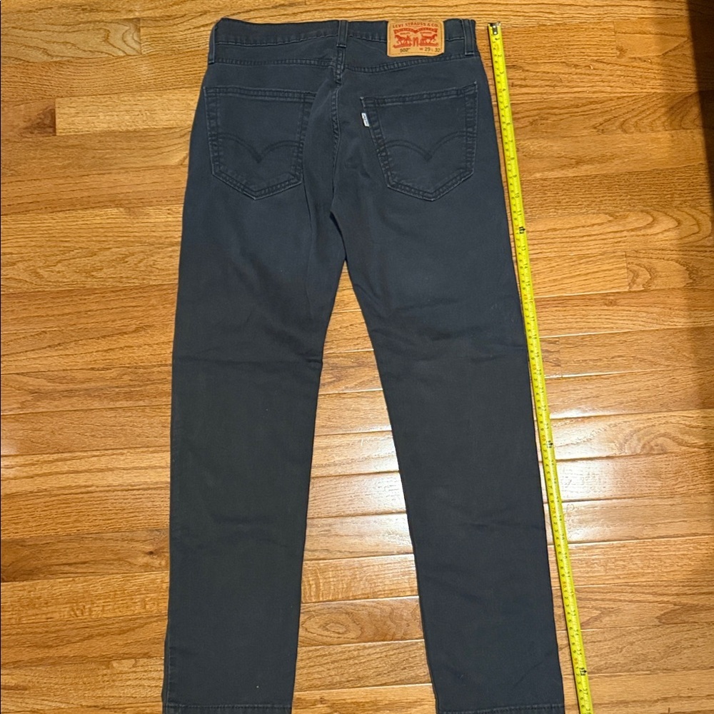 Levi's 502 Men's Black Straight-Leg Jeans